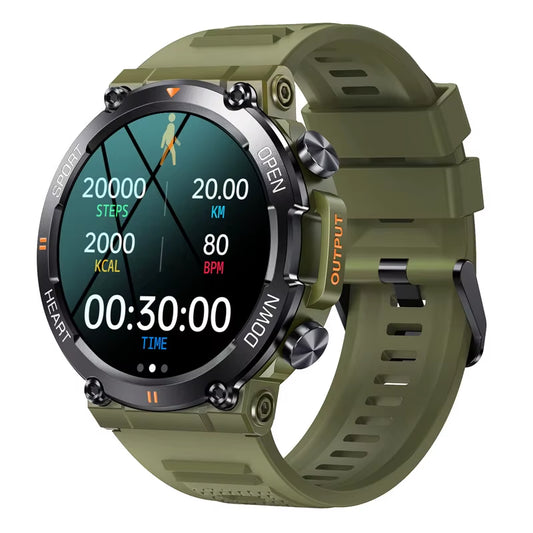 Upgrade Your Game with the K56Pro Smart Watch for Men! 🏃‍♂️💙 Heart Rate Monitor, Bluetooth, and 1.39" HD Screen - Perfect for Outdoor Adventures! 🌟 #SmartWatch #FitnessGoals