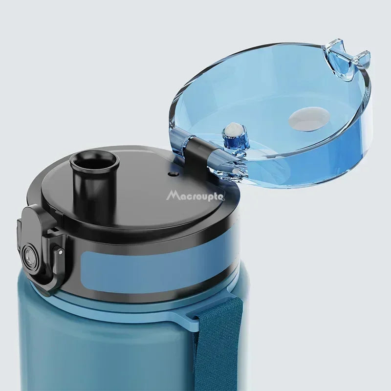 0.5/1 Liter Large Capacity Sports Water Bottle Leak Proof Colorful Plastic Cup Drinking Outdoor Travel Portable Gym Fitness Jugs