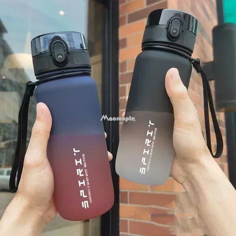 0.5/1 Liter Large Capacity Sports Water Bottle Leak Proof Colorful Plastic Cup Drinking Outdoor Travel Portable Gym Fitness Jugs