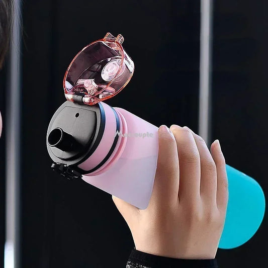 0.5/1 Liter Large Capacity Sports Water Bottle Leak Proof Colorful Plastic Cup Drinking Outdoor Travel Portable Gym Fitness Jugs